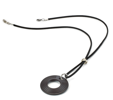 Bild von Brillen-/Schmuckkette, "Ring", schwarz, inkl. Mikrofaserbeutel